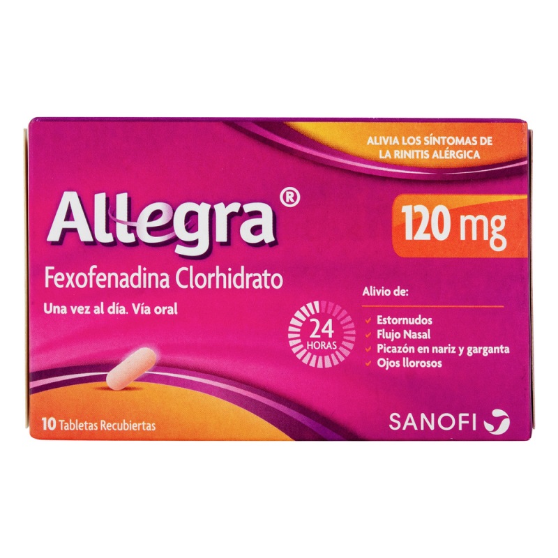 Allegra Fexofenadina 120 mg Caja x 10 Comprimidos