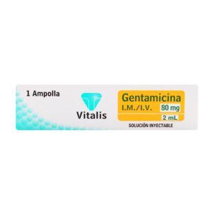 GENTAMICINA 80 MG/2ML 1 AMPOLLA VT