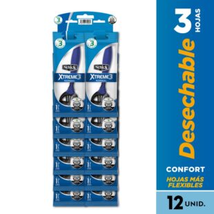 MAQ.SCHICK XTREME-3 PIEL NORMAL 12 UND